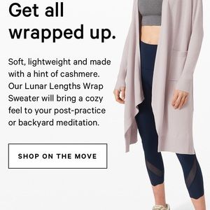Lululemon Lunar Lengths Wrap Sweater